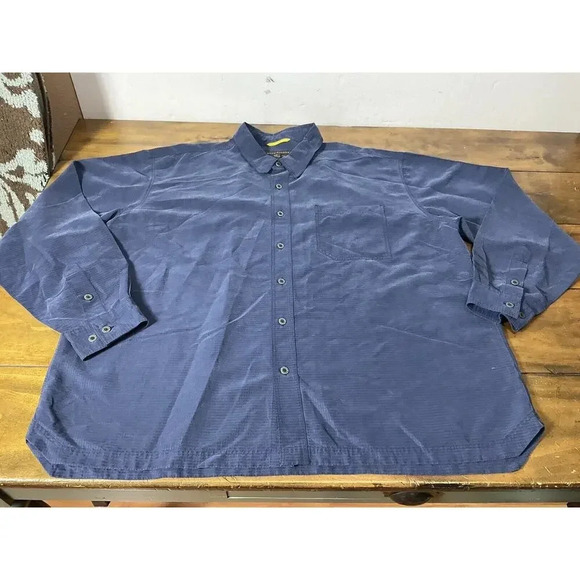 Royal Robbins Men’s Size XXL Blue Long Sleeve Button Up Modal Blend - Picture 1 of 11